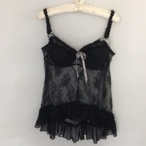 🖤 Fredericks of Hollywood Black Lace Babydoll 🖤